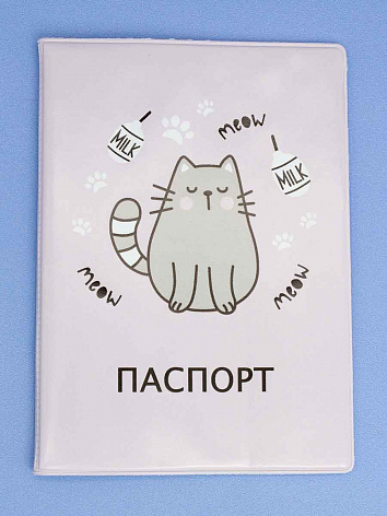 Обложка для паспорта Мяукающий кот