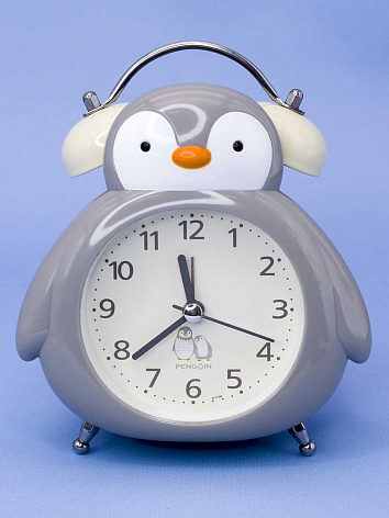 Часы-будильник "Penguin", gray