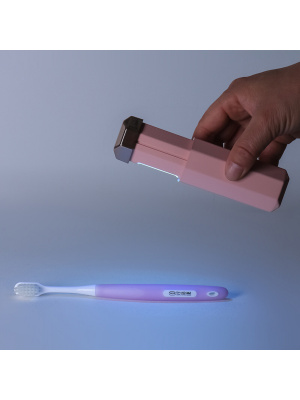 Портативная ультрафиолетовая лампа для стерилизации сдвижная розовая