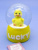 Снежный шар Lucky Утка с подсветкой желтый №3, 9 см
