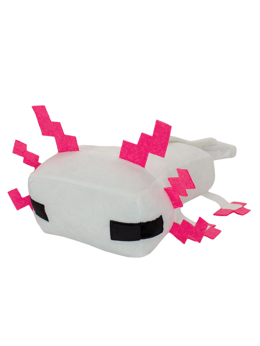Мягкая игрушка Пиксельный Аксолотль Pixel Axolotl белый 34см