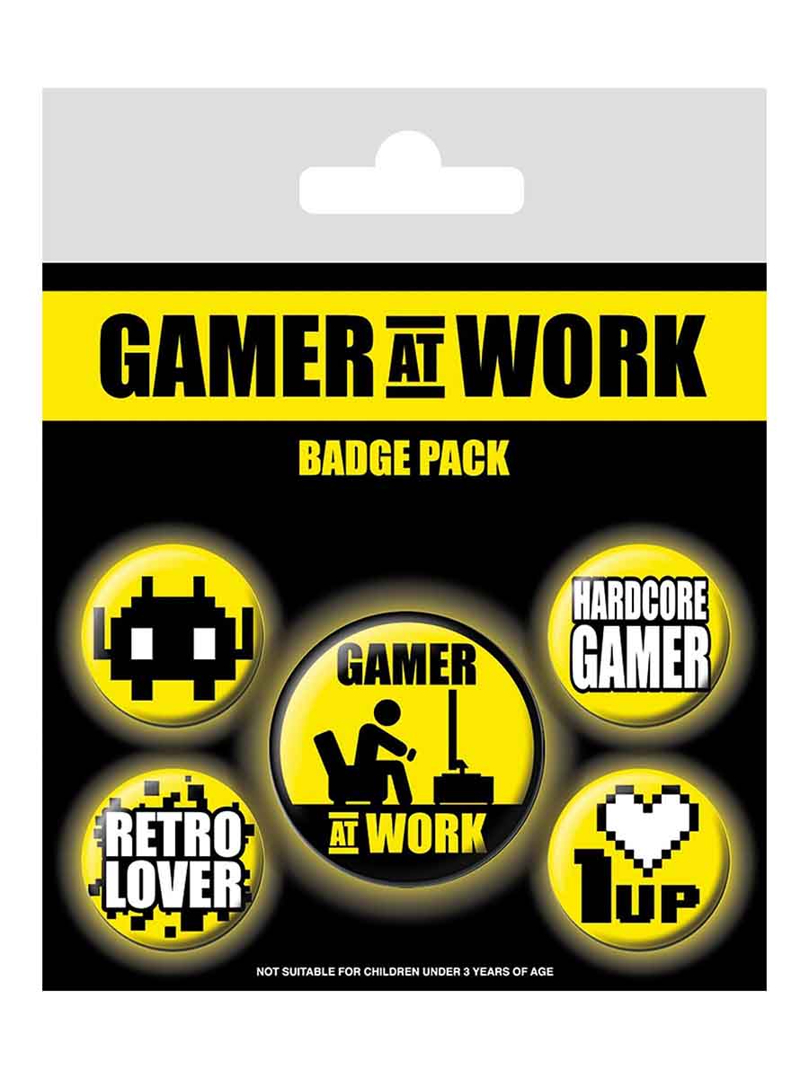 Набор значков Gamer at Work Badge Pack