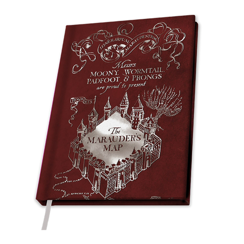 Записная книжка Harry Potter A5 Notebook Marauder's Map X4
