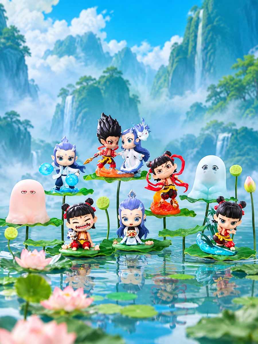 Фигурка Нэчжа NeZha «Узы судьбы» Born Bonds по фильму Нэчжа 2 в сюрприз-боксе, 1 шт.