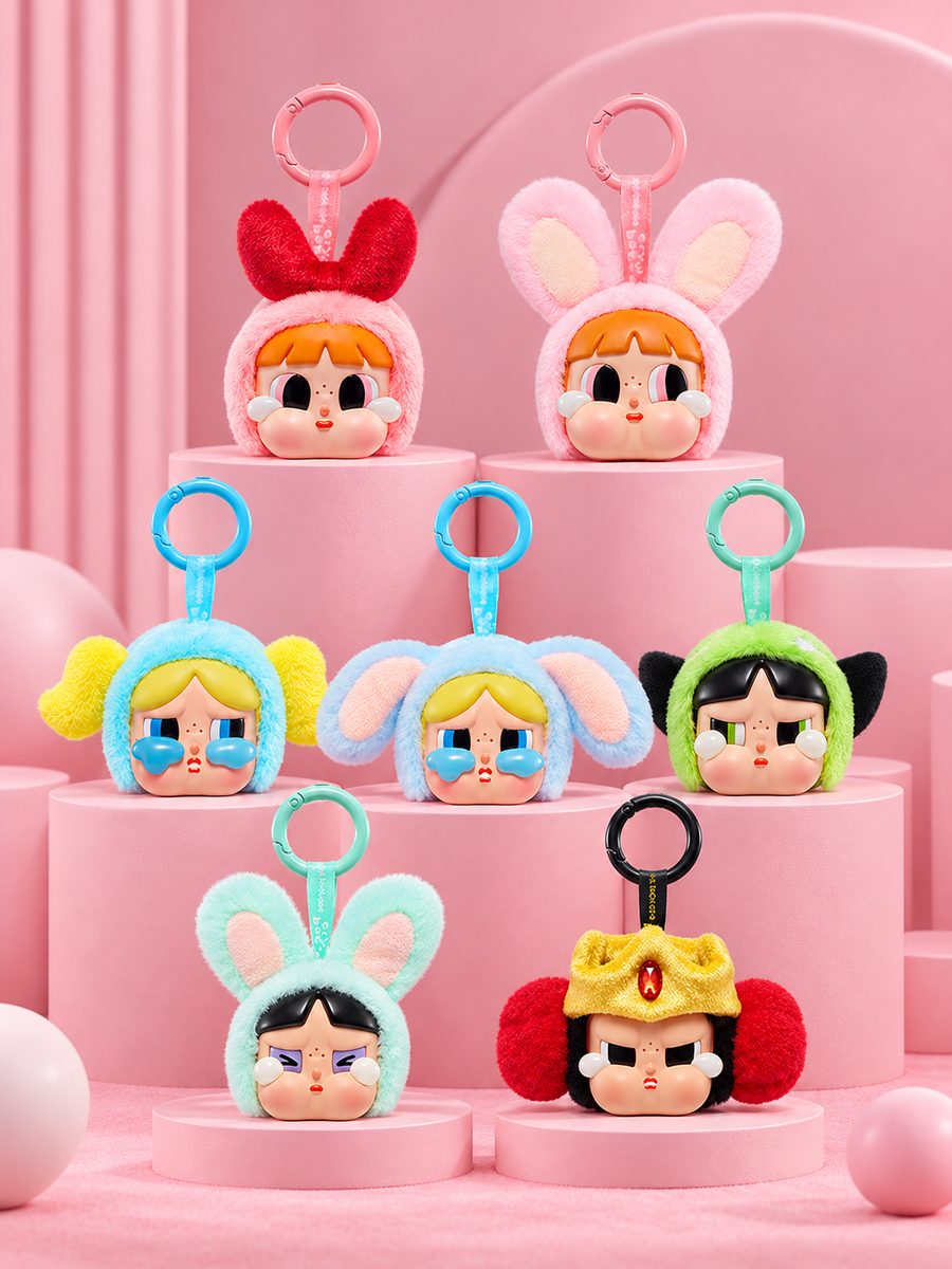 Мягкая игрушка-подвеска Крайбэби CRYBABY «Суперкрошки» The Powerpuff Girls в сюрприз-боксе, 1 шт.