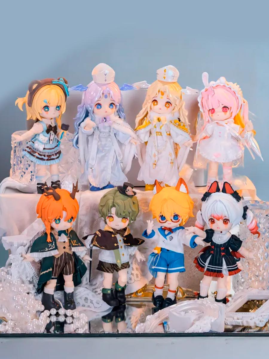 Фигурка шарнирная кукла БЖД NAGI Иллюзорное царство в сюрприз-боксе 15см, 1шт.