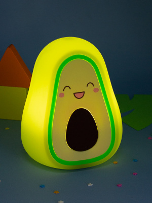 Светильник-ночник Авокадо Happy силиконовый зеленый 14см