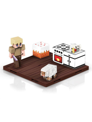 Магнитный конструктор Minecraft Кухня Майнкрафт, 27 деталей