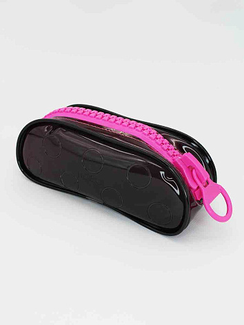 Пенал Black&Pink 20.5х7х8см на молнии ZIPPER в индивидуальной упаковке