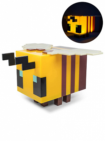 Светильник Майнкрафт Пчела Minecraft Bee желтый