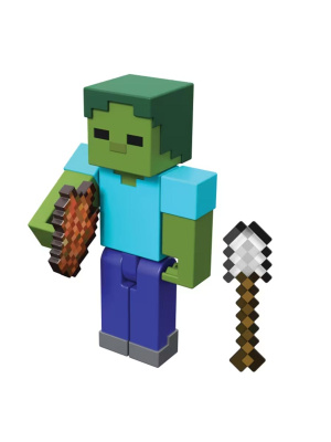 Фигурка Майнкрафт Зомби с аксессуарами Minecraft 10см