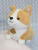 Мягкая игрушка Собака Корги рыжий 40 см.