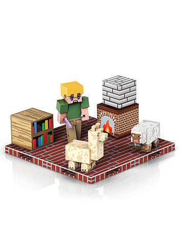 Магнитный конструктор Minecraft Камин Майнкрафт, 32 детали