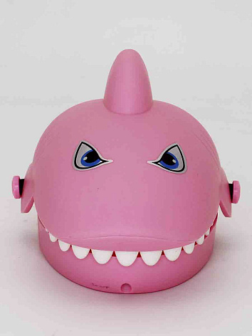 Интерактивная игрушка укуси палец Акула розовая 16см.