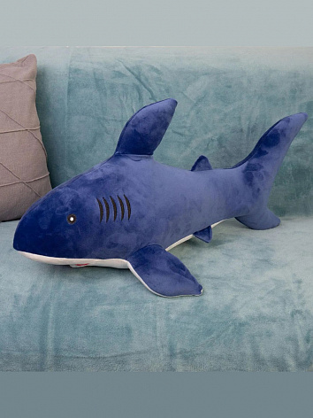 Мягкая игрушка Акула Open eyes темно-синяя 60 см