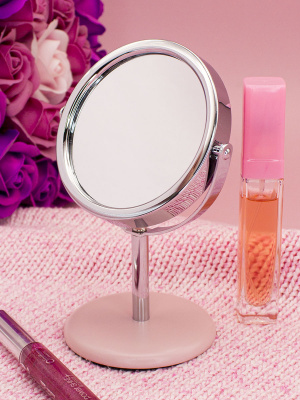 Зеркало косметическое на подставке Клубнички Lovely Fruit розовое