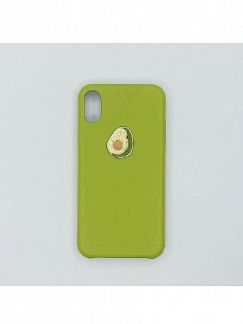 Чехол для телефона iPhone X/XS "Avocado", green