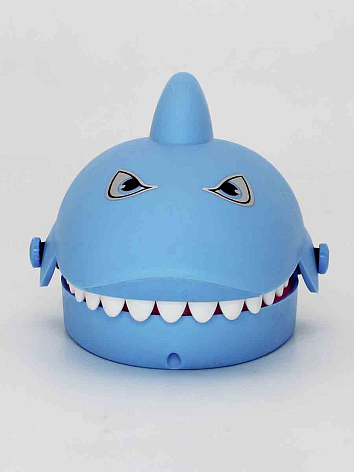 Интерактивная игрушка укуси палец Акула голубая 16см.