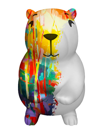 Декоративная живопись Fun and Done Капибара Шайни в красках с трафаретами