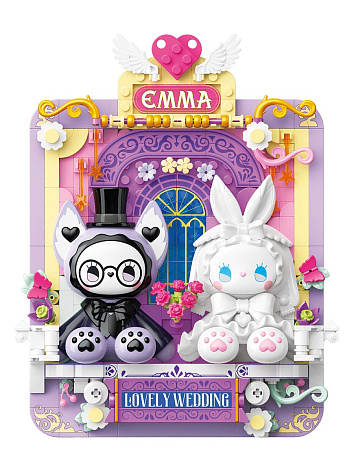 Конструктор с двумя фигурками Emma Secrect Forest Dream Wedding Painting Building Blocks 100+ деталей