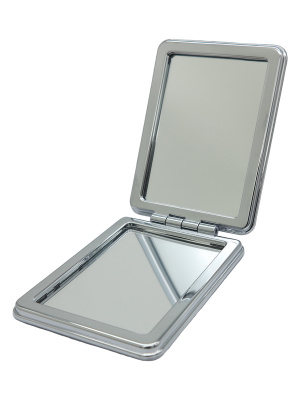 Зеркало косметическое Авокадо White складное прямоугольное с блестками