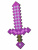 Меч 8Бит Зачарованный фиолетовый пиксельный 30см