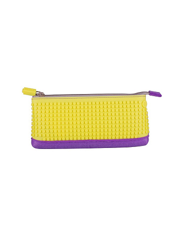 Пиксельный пенал Pencil Case WY-B002 Фиолетово-желтый