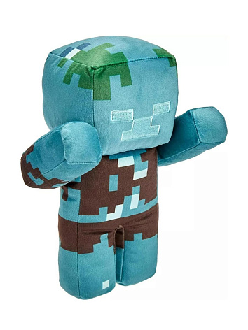 Мягкая игрушка Minecraft Drowned Zombie Утопленник 23см