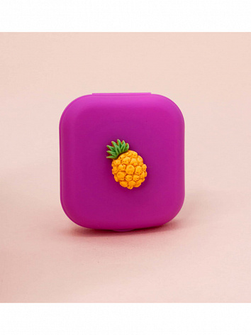 Контейнер для линз "Mini Pineapple", pink