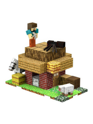 Магнитный конструктор Майнкрафт Крепость Minecraft, 70 деталей