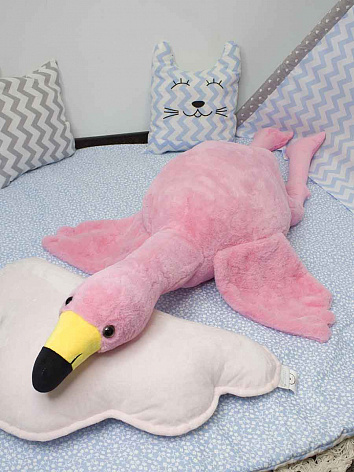 Мягкая игрушка подушка Фламинго розовый 125 см.