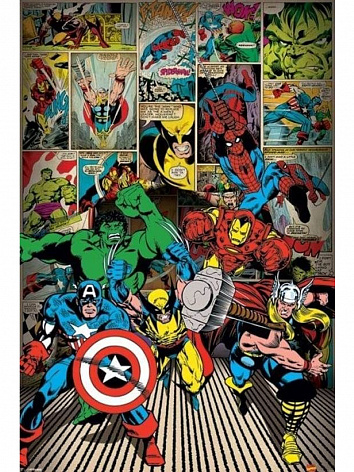 Постер Marvel (COMICS HEROES)