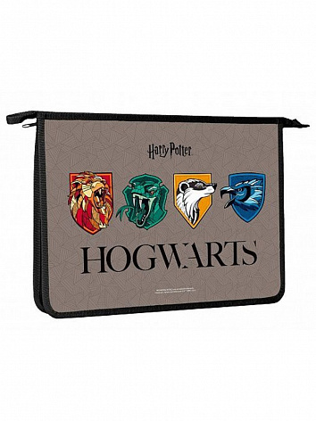 Папка для тетрадей Гарри Поттер "Hogwarts" А4 Hatber 1 отделение на молнии