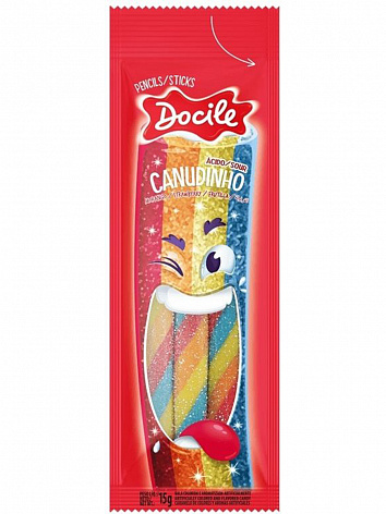 Мармелад DOCILE SOUR цветные карандаши со вкусом клубники 15 гр.