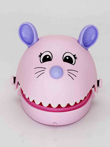 Интерактивная игрушка укуси палец Мышь розовая 16см.
