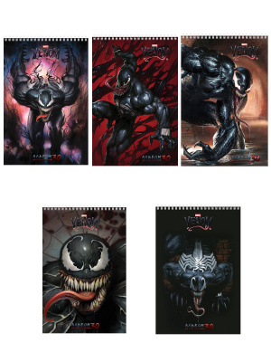 Альбом для рисования 30л А4 перфорация на отрыв на спирали серия  Venom Человек-паук ( MARVEL) в ассортименте