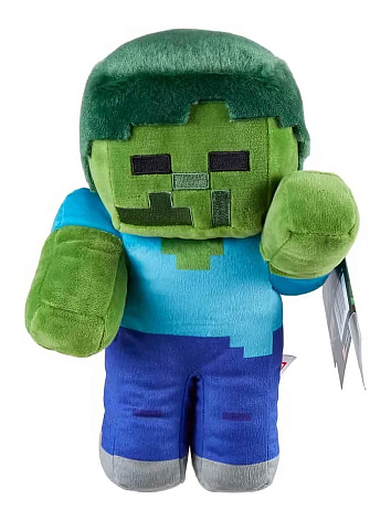 Мягкая игрушка Майнкрафт Зомби Minecraft Zombie 23см