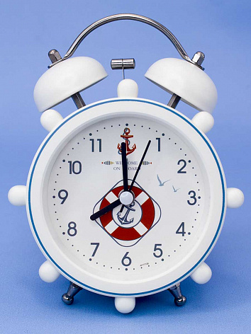 Часы-будильник "Aboard Круг", white