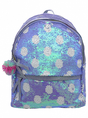 Рюкзак с пайетками Bright Dreams в горошек фиолетовый