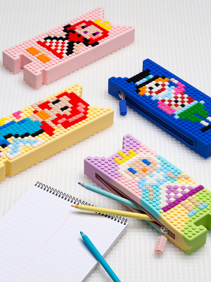 Пиксельный пенал Futuristic Kids Pencil Case синий U19-005