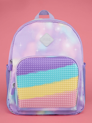 Рюкзак пиксельный Rainbow Futuristic Kids School Bag U21-001 фиолетовый