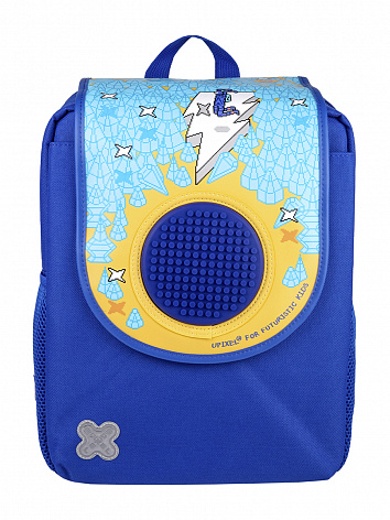 Рюкзак пиксельный Futuristic Kids School Bag тёмно-синий облегченный