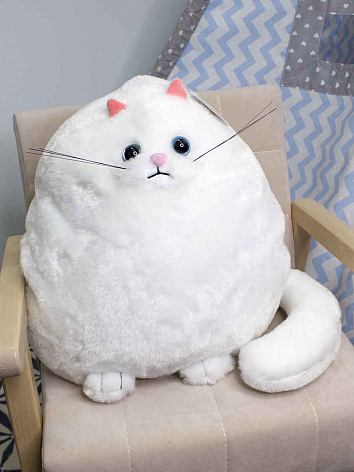 Кот белый большой 35 см.