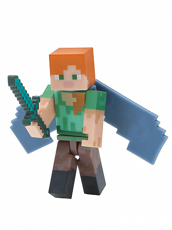 Фигурка Minecraft Alex with Elytra Wings 8см