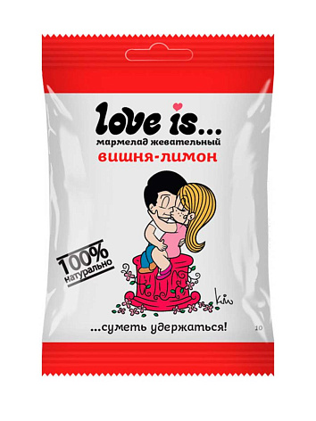 Мармелад жевательный “Love is...” Вишня-лимон 20 гр.