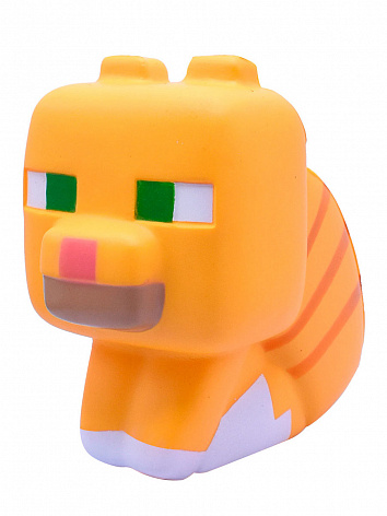 Сквиш, игрушка антистресс Майнкрафт Полосатый Кот Minecraft Mega 13см