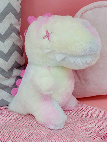 Мягкая игрушка Динозавр розовый
