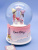 Снежный шар Love Story Мальчик и Девочка со звуком и подсветкой розовый №1, 15 см