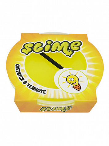 Игрушка ТМ "Slime "Mega", светится в темноте, желтый, 300 г.