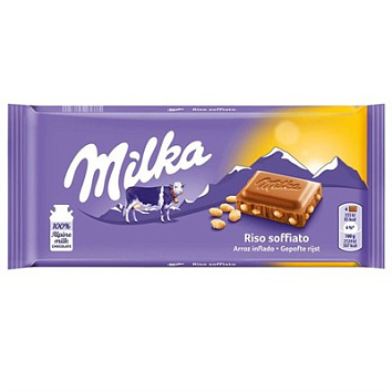 Молочный шоколад Милка Воздушный Рис 100 г /  Milka Crispy Rice 100g